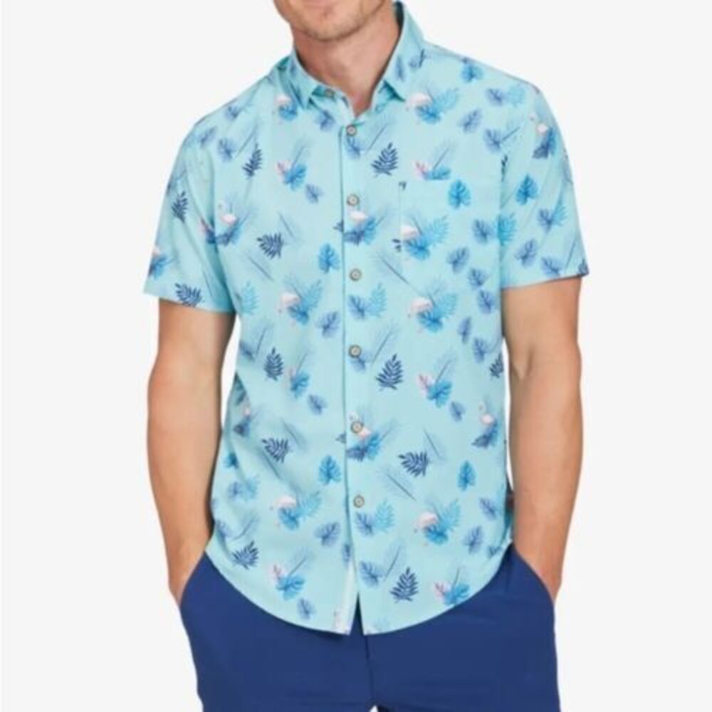 Mizzen &‎ Main Short Sleeve Button Down. Small Trim Fit